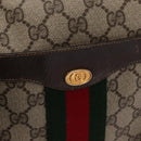 GUCCI GG Supreme Web Sherry Line Hand Bag PVC Beige Gold 010 378 Auth ki6310-18