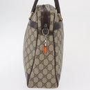 GUCCI GG Supreme Web Sherry Line Hand Bag PVC Beige Gold 010 378 Auth ki6310-4
