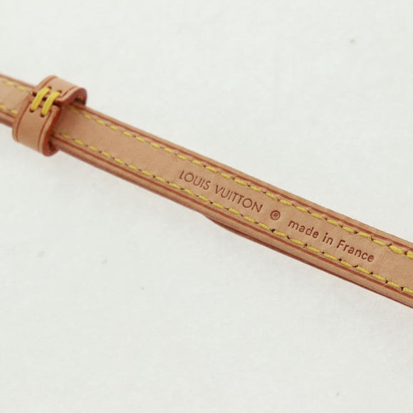 LOUIS VUITTON Adjustable Shoulder Strap Leather 39.4""-45.7"" Beige Auth ki6311