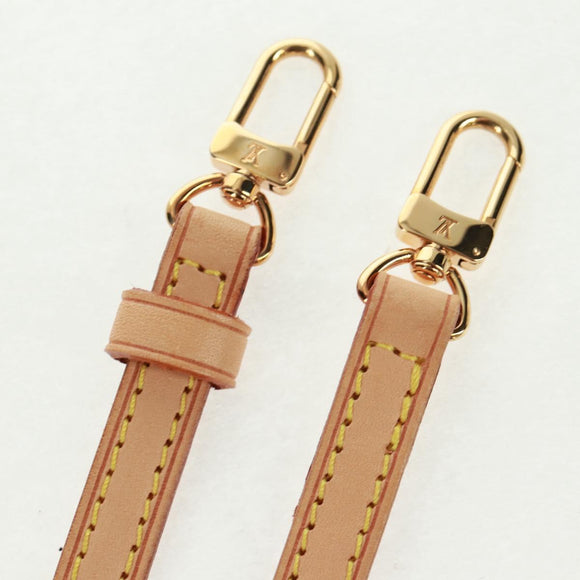 LOUIS VUITTON Adjustable Shoulder Strap Leather 39.4""-45.7"" Beige Auth ki6311