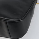 GUCCI Bamboo Shoulder Bag Leather 2way Black Gold 001 2113 1638 Auth ki6316-16
