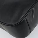 GUCCI Bamboo Shoulder Bag Leather 2way Black Gold 001 2113 1638 Auth ki6316-17