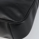GUCCI Bamboo Shoulder Bag Leather 2way Black Gold 001 2113 1638 Auth ki6316-18
