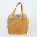 Burberrys Nova Check Blue Label Bag Canvas Nylon 4 Set Beige Blue Auth ki6317-20