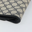 GUCCI GG Supreme Clutch Bag PVC Navy Gold 89 01 006 Auth ki6318-11