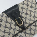 GUCCI GG Supreme Clutch Bag PVC Navy Gold 89 01 006 Auth ki6318-12