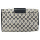 GUCCI GG Supreme Clutch Bag PVC Navy Gold 89 01 006 Auth ki6318-3