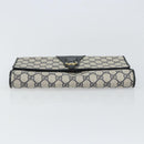 GUCCI GG Supreme Clutch Bag PVC Navy Gold 89 01 006 Auth ki6318-7