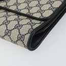 GUCCI GG Supreme Clutch Bag PVC Navy Gold 89 01 006 Auth ki6318-8