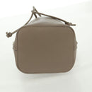 FENDI Hand Bag Leather Gray Gold Auth ki6319-5