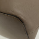 FENDI Hand Bag Leather Gray Gold Auth ki6319-15