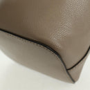 FENDI Hand Bag Leather Gray Gold Auth ki6319-17
