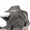 FENDI Hand Bag Leather Gray Gold Auth ki6319-19