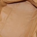 CELINE Macadam Canvas Boston Bag PVC Leather Brown Gold Auth ki6323-10