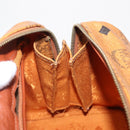 MCM Logogram Vicetos Boston Bag PVC 2way Brown Gold Auth ki6324-20