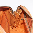 MCM Logogram Vicetos Boston Bag PVC 2way Brown Gold Auth ki6324-21