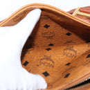 MCM Logogram Vicetos Boston Bag PVC 2way Brown Gold Auth ki6324-24