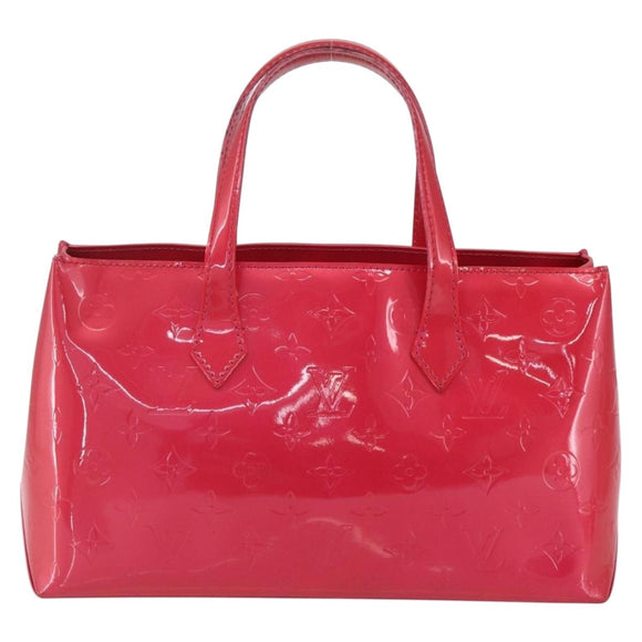 LOUIS VUITTON Monogram Vernis Wilshire PM Hand Bag Rose Pop M93643 Auth ki6328