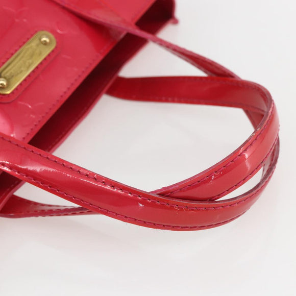LOUIS VUITTON Monogram Vernis Wilshire PM Hand Bag Rose Pop M93643 Auth ki6328