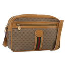 GUCCI Micro GG Supreme Web Sherry Line Bag PVC Beige 001 113 0942 Auth ki6329-1