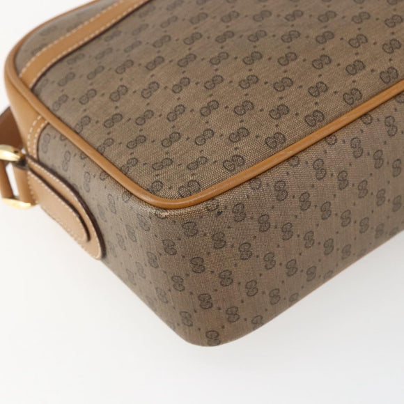 GUCCI Micro GG Supreme Web Sherry Line Bag PVC Beige 001 113 0942 Auth ki6329