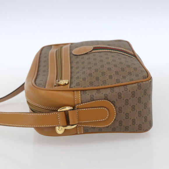 GUCCI Micro GG Supreme Web Sherry Line Bag PVC Beige 001 113 0942 Auth ki6329
