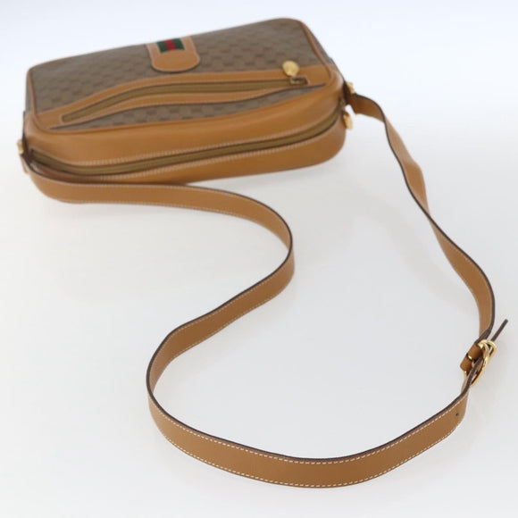 GUCCI Micro GG Supreme Web Sherry Line Bag PVC Beige 001 113 0942 Auth ki6329