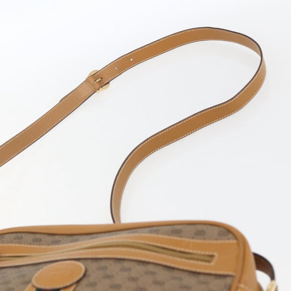GUCCI Micro GG Supreme Web Sherry Line Bag PVC Beige 001 113 0942 Auth ki6329
