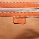 CELINE Macadam Canvas Triomphe Tote Bag PVC Leather Brown Gold Auth ki6337-17