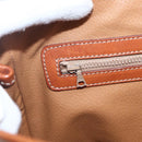 CELINE Macadam Canvas Triomphe Tote Bag PVC Leather Brown Gold Auth ki6337-18