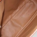 CELINE Macadam Canvas Triomphe Tote Bag PVC Leather Brown Gold Auth ki6337-10
