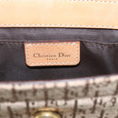 Christian Dior Trotter Canvas Street chic Shoulder Bag Beige Gold Auth ki6338-17
