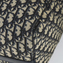 Christian Dior Trotter Canvas Boston Bag Navy Silver Auth ki6339-9