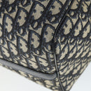 Christian Dior Trotter Canvas Boston Bag Navy Silver Auth ki6339-15