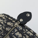 Christian Dior Trotter Canvas Boston Bag Navy Silver Auth ki6339-10