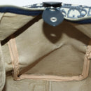 Christian Dior Trotter Canvas Boston Bag Navy Silver Auth ki6339-18