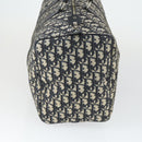 Christian Dior Trotter Canvas Boston Bag Navy Silver Auth ki6339-4