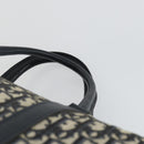 Christian Dior Trotter Canvas Boston Bag Navy Silver Auth ki6339-8