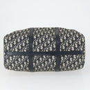 Christian Dior Trotter Canvas Boston Bag Navy Silver Auth ki6339-5