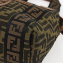 FENDI Zucca Canvas Tote Bag Black Brown Auth ki6340-9