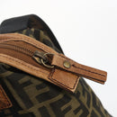 FENDI Zucca Canvas Tote Bag Black Brown Auth ki6340-10