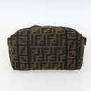 FENDI Zucca Canvas Tote Bag Black Brown Auth ki6340-5