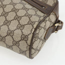 GUCCI GG Supreme Web Sherry Line Shoulder Bag PVC Beige 72 001 4071 Auth ki6343-10