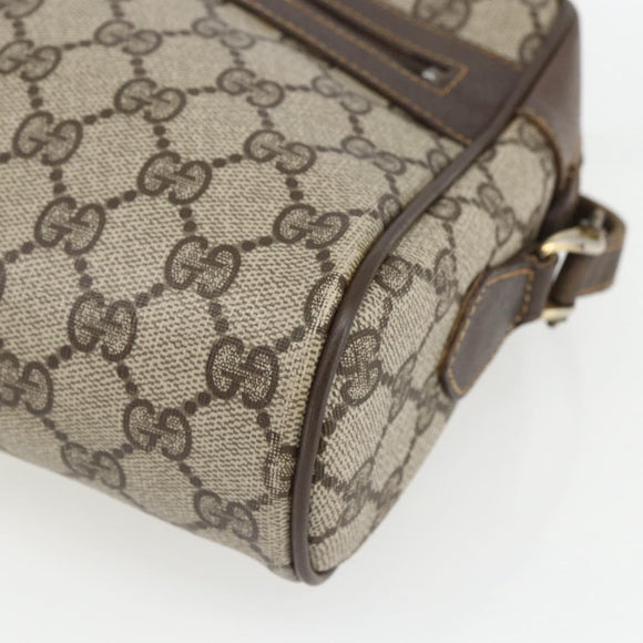GUCCI GG Supreme Web Sherry Line Shoulder Bag PVC Beige 72 001 4071 Auth ki6343