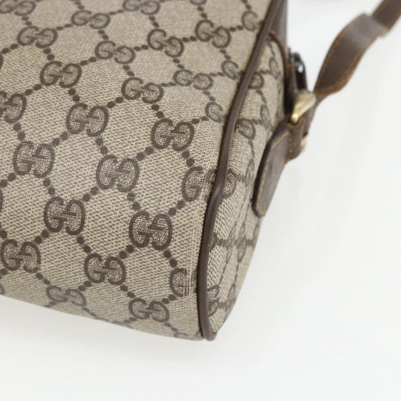GUCCI GG Supreme Web Sherry Line Shoulder Bag PVC Beige 72 001 4071 Auth ki6343