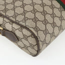 GUCCI GG Supreme Web Sherry Line Shoulder Bag PVC Beige 72 001 4071 Auth ki6343-13
