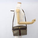 GUCCI GG Supreme Web Sherry Line Shoulder Bag PVC Beige 72 001 4071 Auth ki6343-23