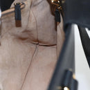 GUCCI Web Sherry Line Silvi Tote Bag Leather 2way Black Gold 453790 Auth ki6344-20
