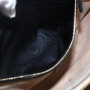 GUCCI Web Sherry Line Silvi Tote Bag Leather 2way Black Gold 453790 Auth ki6344-21