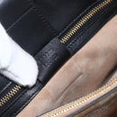 GUCCI Web Sherry Line Silvi Tote Bag Leather 2way Black Gold 453790 Auth ki6344-24